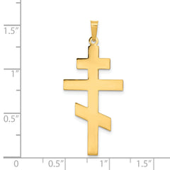14K Eastern Orthodox Cross Pendant