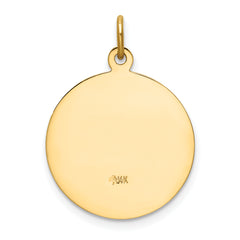 14K Our Lady of San Juan Medal Pendant