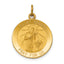Saint Gerard Round Medal Pendant in 14K Yellow Gold, 24mm - Sophia Jewelers