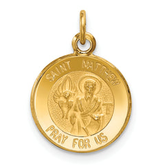 14k Saint Matthew Medal Charm