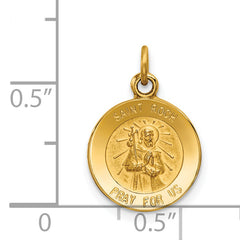 14K Saint Roch Medal Charm