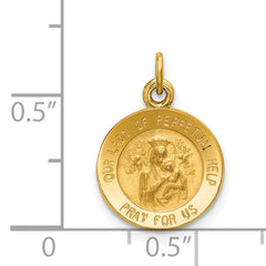 14K Our Lady of Perpetual Help Medal Charm