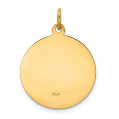 14K Our Lady of Perpetual Help Medal Pendant