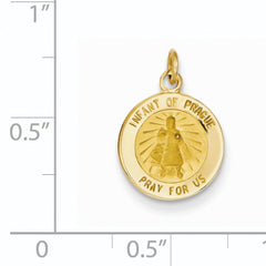 14K Infant of Prague Medal Charm