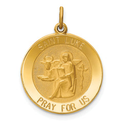 14k Saint Luke Medal Pendant