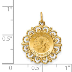 14K Matka Boska Medal Charm