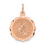 Saint Christopher Medal Charm in 14K Rose Gold, 23mm, Scalloped Edge - Sophia Jewelers