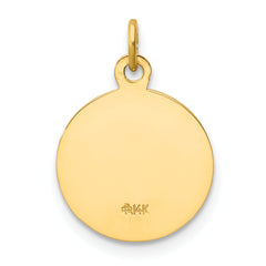 14K Caridad Del Cobre Medal Charm