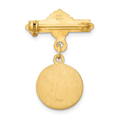 14K Holy Family Medal Pin