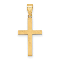 14k Polished .01ct. Diamond Cross Pendant