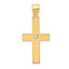 14k Polished .02ct. Diamond Cross Pendant