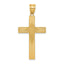 Laser-Designed Cross Pendant in 14K Yellow Gold, 41mm Textured - Sophia Jewelers