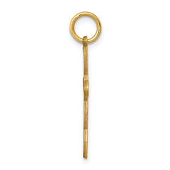 14K Loop With Center Heart Cross Pendant