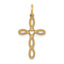 14K Loop w/Center Heart Cross Pendant
