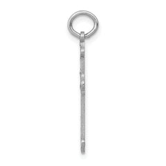 14K White Gold Laser Designed Cross Pendant