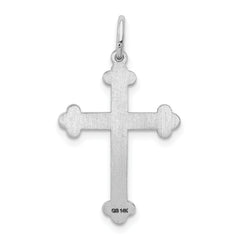 14K White Gold Laser Designed Cross Pendant