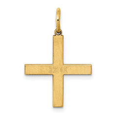 14K Laser Designed Greek Cross Charm