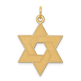 14K Laser Designed Star of David Pendant