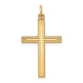 14K Laser Designed Cross Pendant