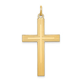 14K Laser Designed Cross Pendant