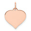14K Rose Gold Heart Disc Charm