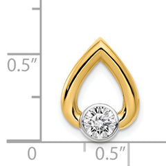 14ky Teardrop 4.4mm Diamond Chain Slide Mounting (No Stone Included)