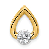 14ky Teardrop 4.4mm Diamond Chain Slide Mtg