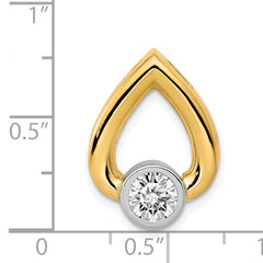 14ky Teardrop 5mm Diamond Chain Slide Mounting (No Stone Included)