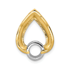 14ky Teardrop 5.8mm Diamond Chain Slide Mounting (No Stone Included)