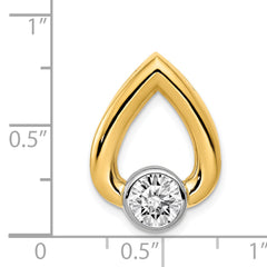 14ky Teardrop 5.8mm Diamond Chain Slide Mounting (No Stone Included)