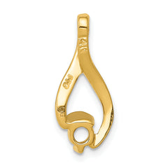 14ky Fancy 4mm Diamond Slide Mounting (No Stone Included)