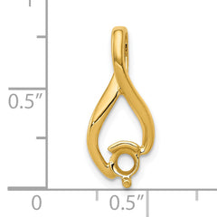 14ky Fancy 4mm Diamond Slide Mounting (No Stone Included)