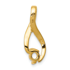 14ky Fancy 4.5mm Diamond Slide Mounting (No Stone Included)