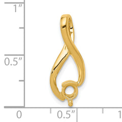 14ky Fancy 4.5mm Diamond Slide Mounting (No Stone Included)