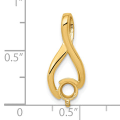 14ky Fancy 5mm Diamond Slide Mounting (No Stone Included)