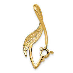 14ky Fancy 5mm Diamond Slide Mounting (No Stone Included)