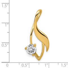 14ky Fancy 5mm Diamond Slide Mounting (No Stone Included)