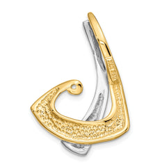 14k Two-Tone Peg Set Diamond Slide Mounting (No Stone Included)