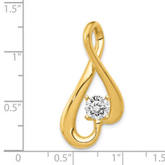 14k Fancy Peg Set Diamond Slide Mounting (No Stone Included)