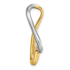 14k Two-Tone Fancy Peg Set Diamond Slide Mounting (No Stone Included)