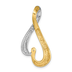 14k Two-Tone Fancy Peg Set Diamond Slide Mounting (No Stone Included)