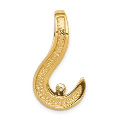 14k Two-Tone Fancy Diamond Slide Peg Mounting (No Stone Included)