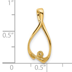 14K Fancy Peg Set Slide Mounting (No Stone Included)