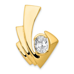 14ky 8mm Omega, 9x7mm Oval Slide Mounting (No Stone Included)