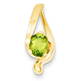 14k 8x6mm Oval Peridot Slide