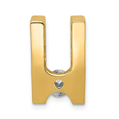 14K AA 5.25mm Diamond Slide