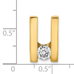 14K AA 5.25mm Diamond Slide