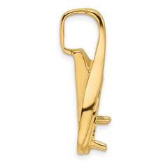 14k Holds 1-6mm Stone, Slide Mounting (No Stone Included)