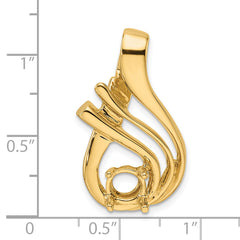 14k Holds 1-6mm Stone, Slide Mounting (No Stone Included)