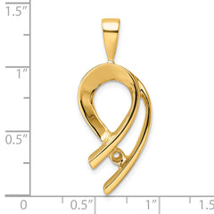 14k Holds 4mm Stone, Slide Mounting (No Stone Included)